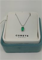 Collar Comete Mujer in Oro Smeraldo 0.43 Ct GLB1658 - GLB1658